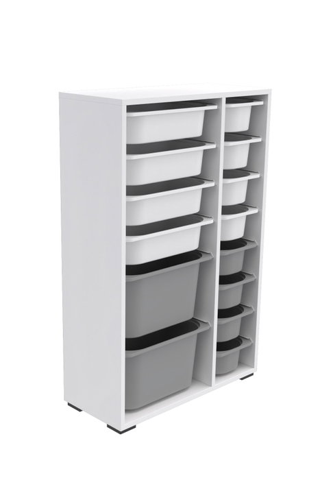 Hanah Home Armario Multiusos Blanco y Gris Hanah Home Armario Multiusos Blanco y Gris